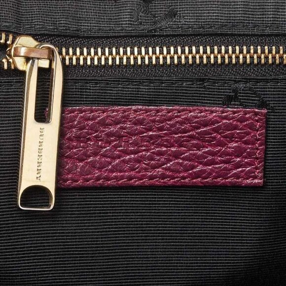 Burberry Purple Heritage Grain Leather Small Gladstone Bag - Picture 8 of 12